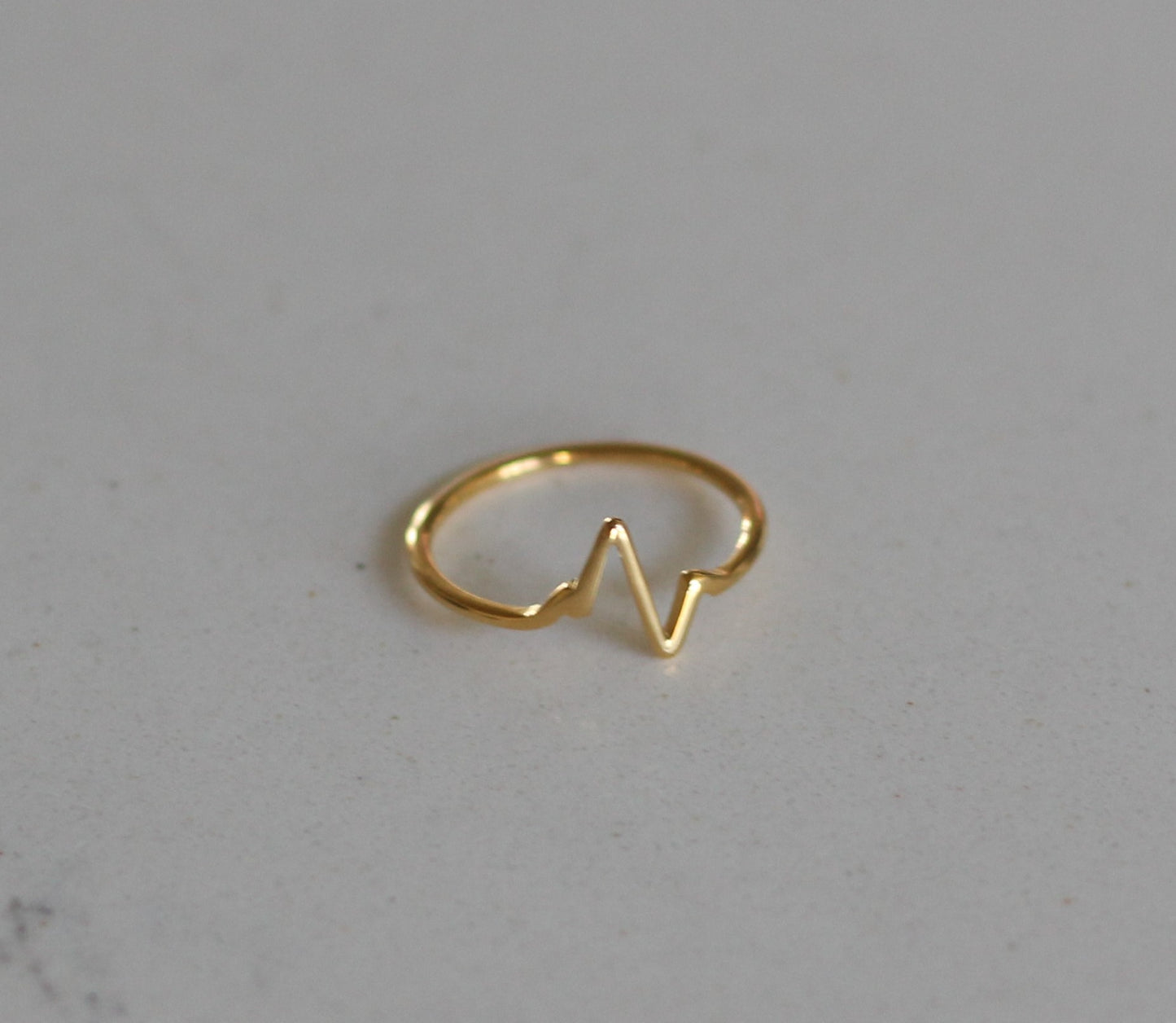 EKG Ring in Silver or Gold