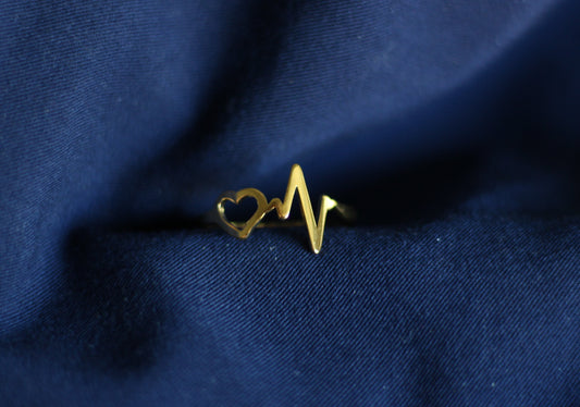 Hollow Heart plus Heartbeat Ring