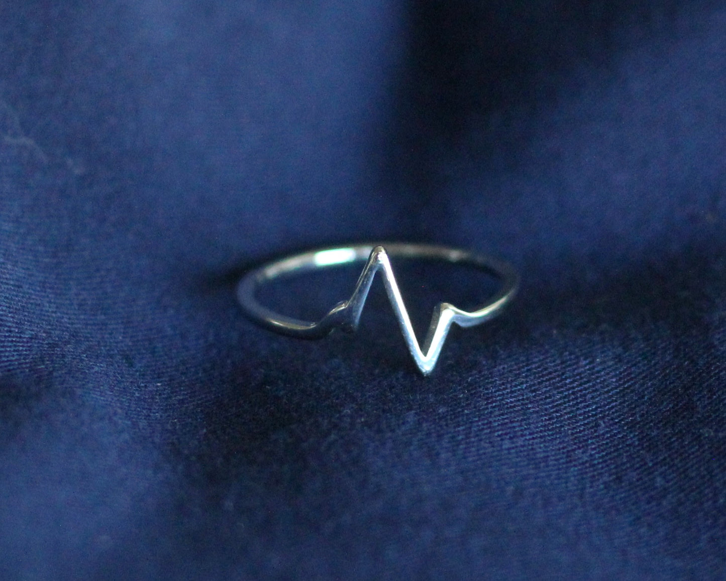 EKG Ring in Silver or Gold