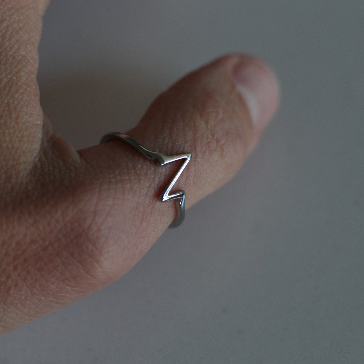 EKG Ring in Silver or Gold